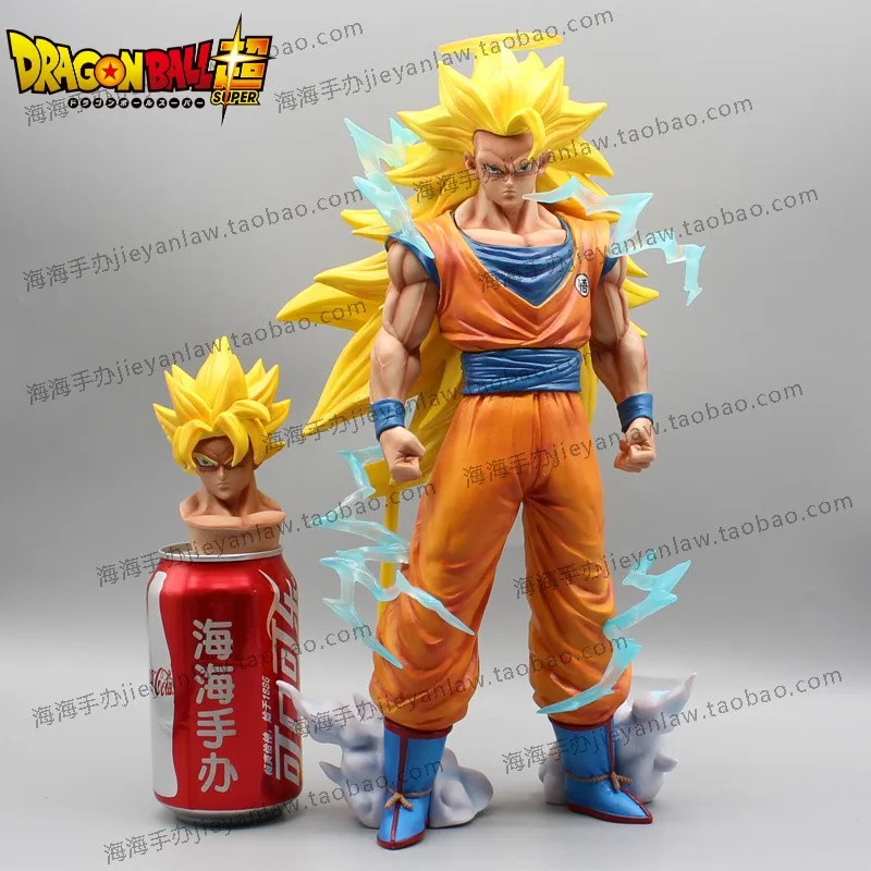 

35cm Anime Figurestatue Dragon Ball Z Son Goku Figure Super Saiyan 3 Goku Pvc Gk Collection Model Doll Collectible Toy Gift