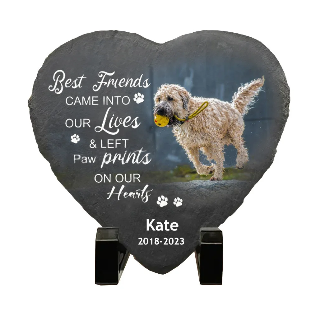 Pet Memorial Stones with Photo Personalized Cat Dog Grave Stones Birds Memorial Gifts Home Ornament Funerary Plaque Tombstone