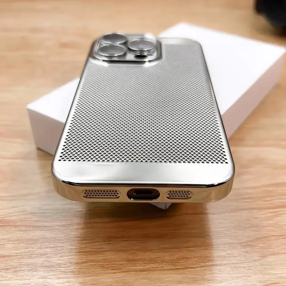 Slim Metal Cooling Case with Lens Protection and Breathable Mesh Design