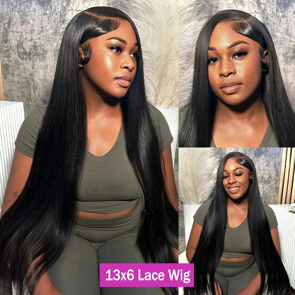 40 50Inch 220Density 13X4 HD Lace Front Wigs Human Hair Wigs 100%real human hair Straight 360 Full Lace Frontal Wigs Human for 3