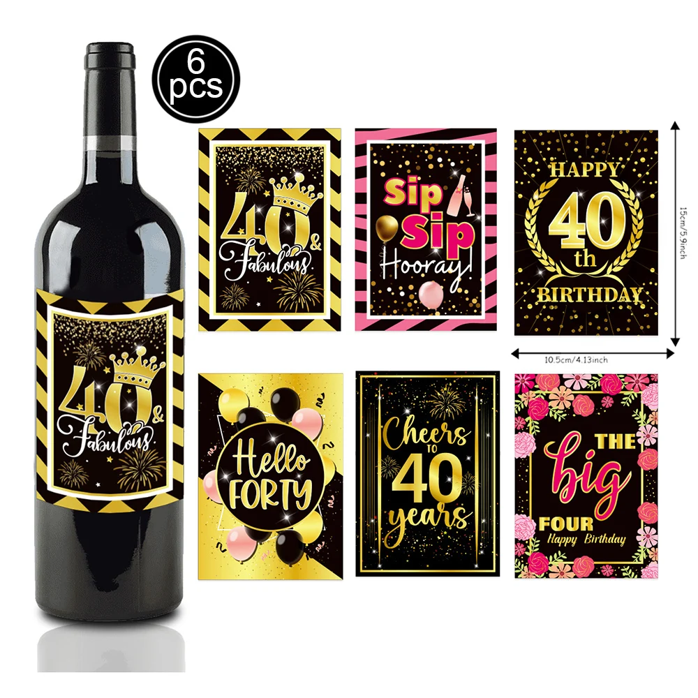 Party Decorations 40th Birthday for Men Women Back in 1983 40 Years Old Party Tableware Cup Napkin Balloon Cake Decor Black Gold Party