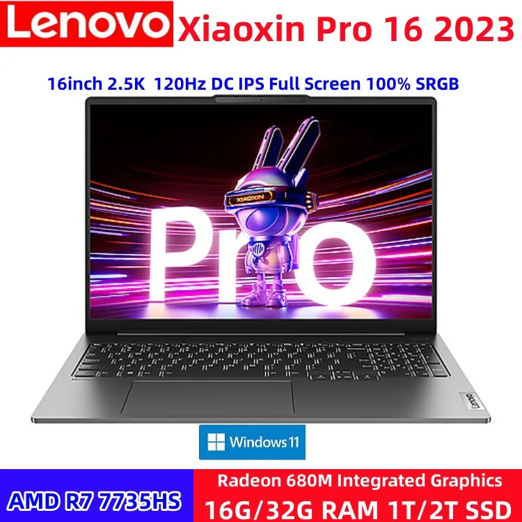 Lenovo Xiaoxin Pro 16 2023 Laptop AMD R7 7735HS Ryzen 16G/32G RAM 1T/2T ...