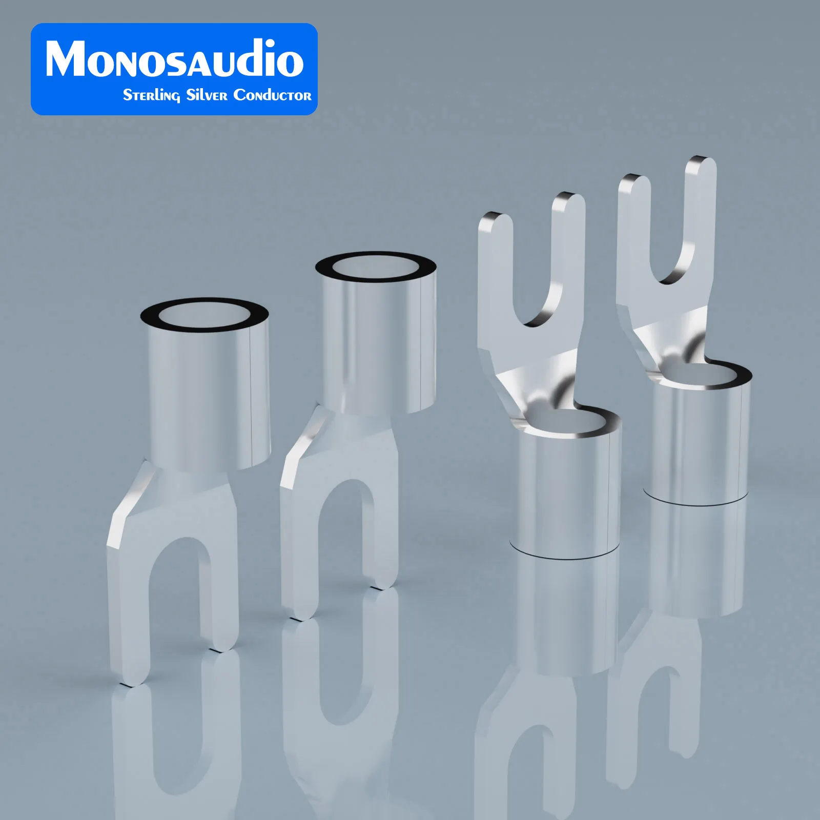 Monosaudio Y6AG B6AG 순수 실버 U 스페이드 플러그 Y 스페이드 커넥터 바나나 플러그 수제 DIY 접지 와이어 전원  케이블 커넥터 - AliExpress