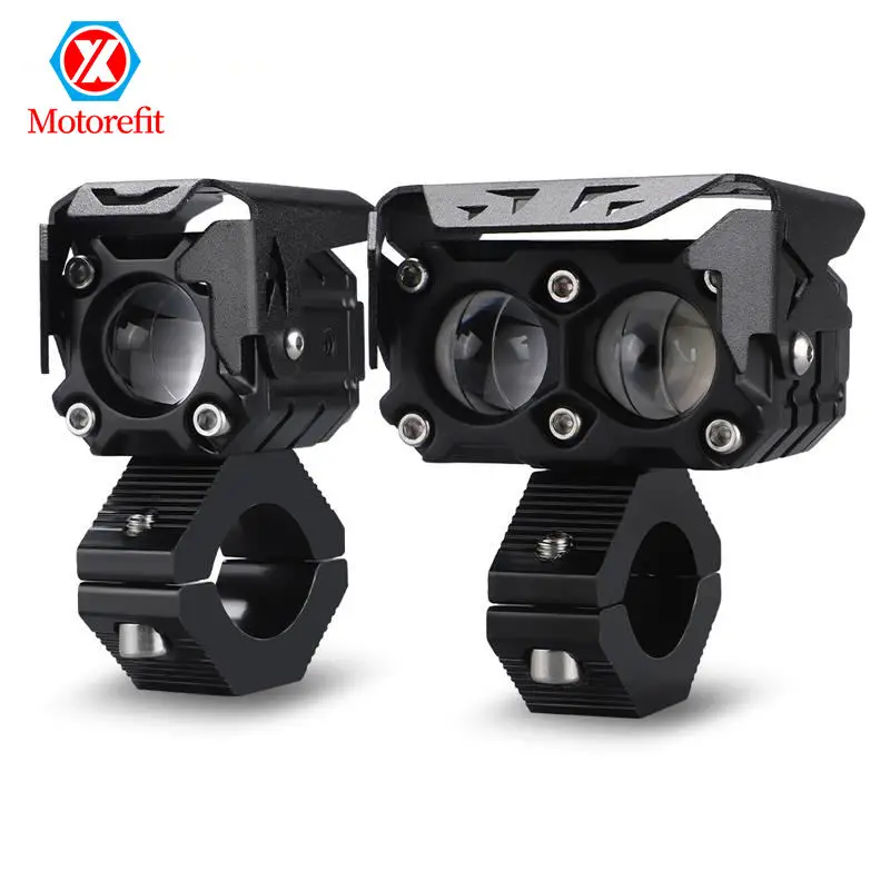 

Dual Lens Headlight Spotlight LED Waterproof Work Light Fog Lamp Dual Color Dirtbike pit bike Motorcycle Mini Driving Lights