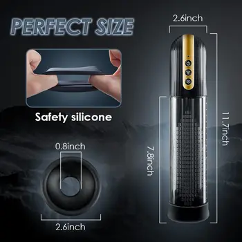 IPHISI Penis Pump Pocket Pussy Men Sex Toy Enlargement Vacuum Cock Pump Erection Aid Penis Training Extension Male Masturbator 6