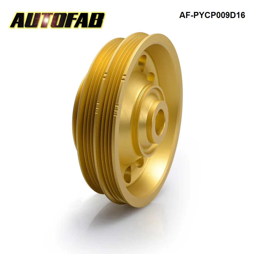 AUTOFAB Belt Crankshaft Pulley Light Weight Aluminum For Honda 92-95 Eg Ej Civic SOHC AF-PYCP009D16
