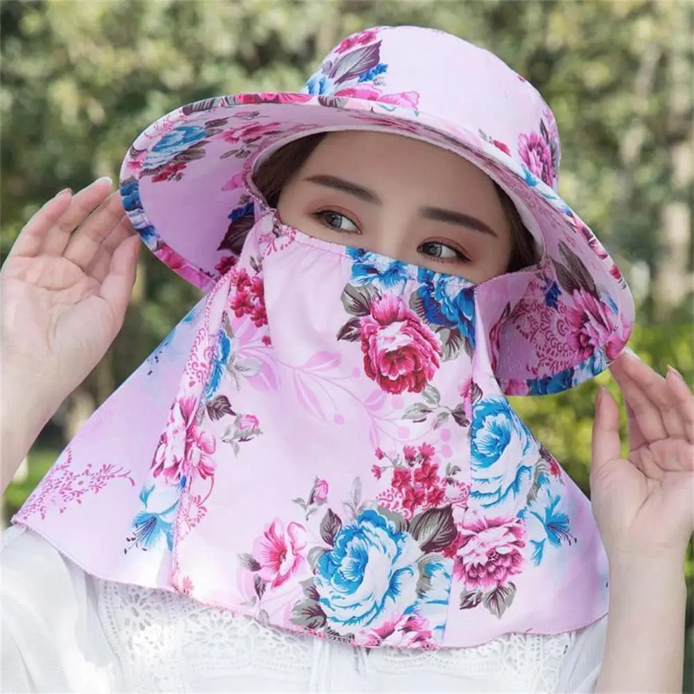 Summer Sun Hats Floral Sun Visor Hat 
