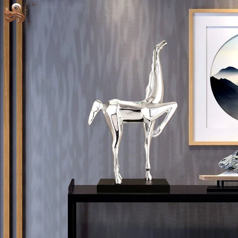 

Creative Abstract Horse Ornament Decorative Home Living Room Entrance and Wine Cabinet TV Cabinet Office Desk Surface Panel Open