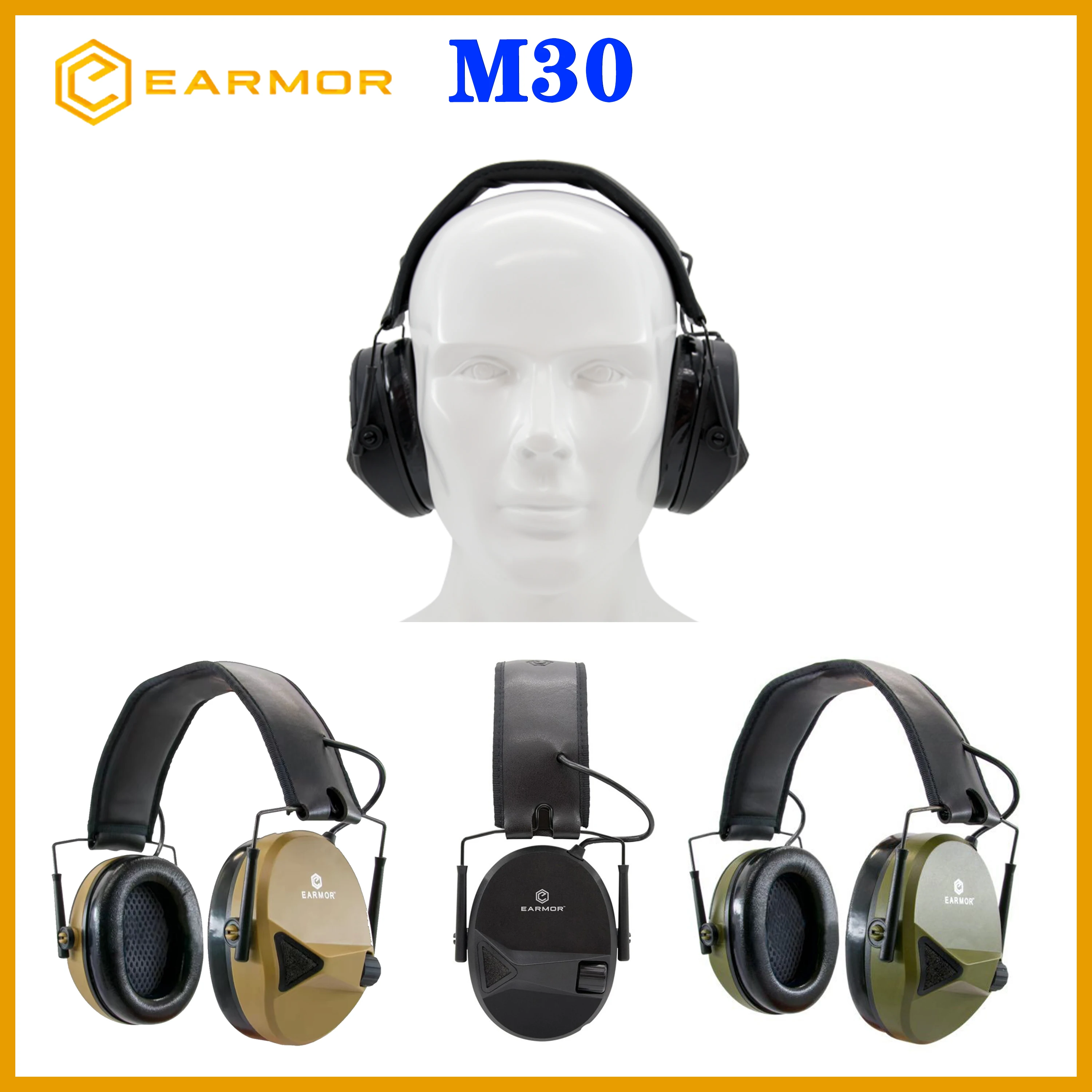 

EARMOR-M30 Electronic Hearing Protector/Tactical Shooting Ear Protectors/Noise Canceling Headphones/Earmuffs