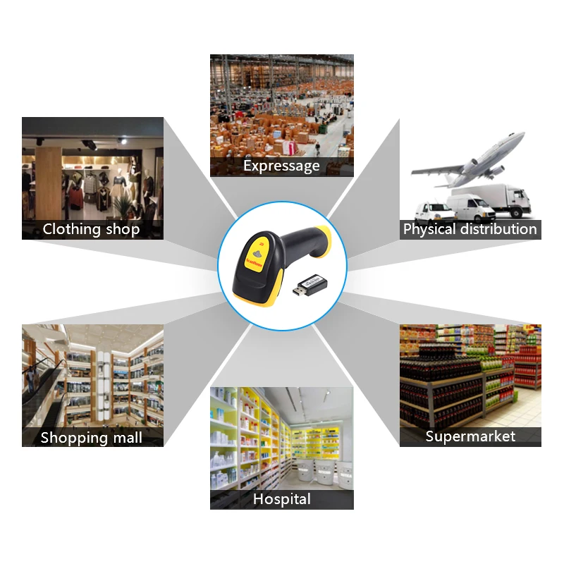 ScanHome Wireless Barcode Scanners cordless Handheld Barcode Readers 1D/2D QR PDF417 DPM USB RS232 TTL 485 scanner SH-4100