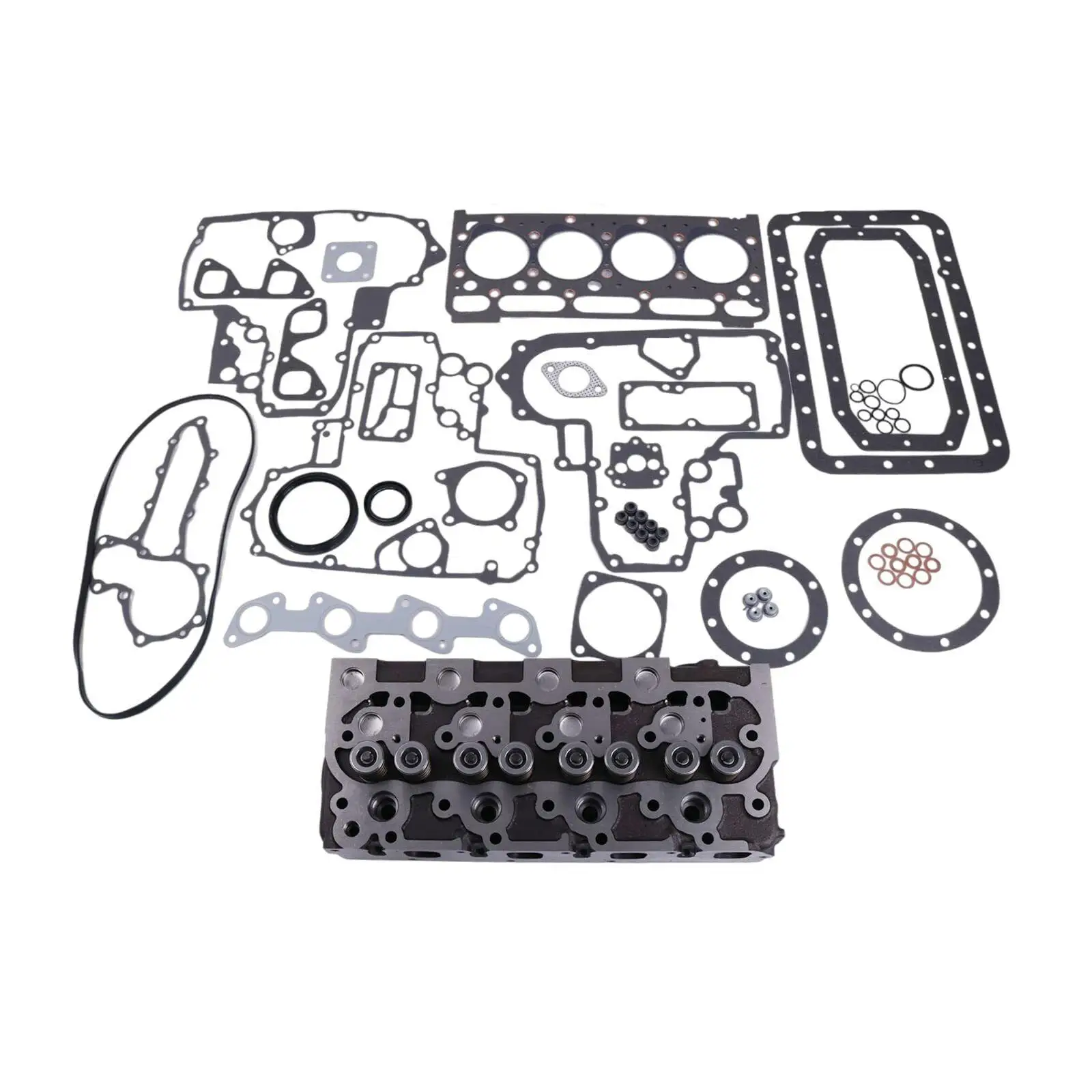 

AP02 Complete Cylinder Head+Head Gasket Kit For Kubota V1702 Bobcat 733 743 1600 3023