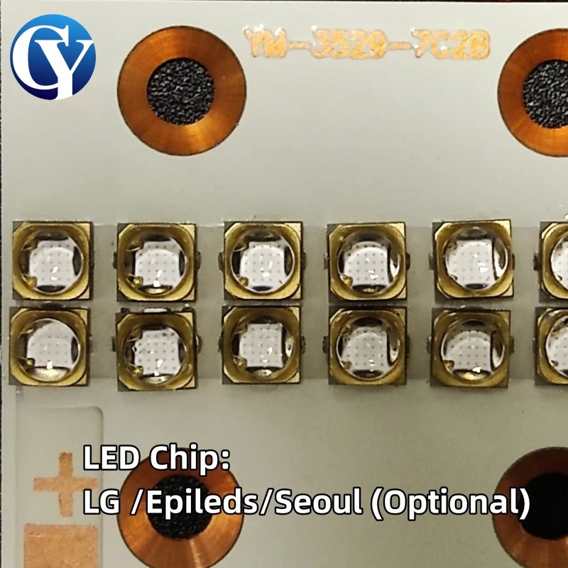 40W UV LED 경화 램프 3535 365nm 385nm 395nm 405nm UV LED 램프 3D 프린팅 잉크 접착제 경화용