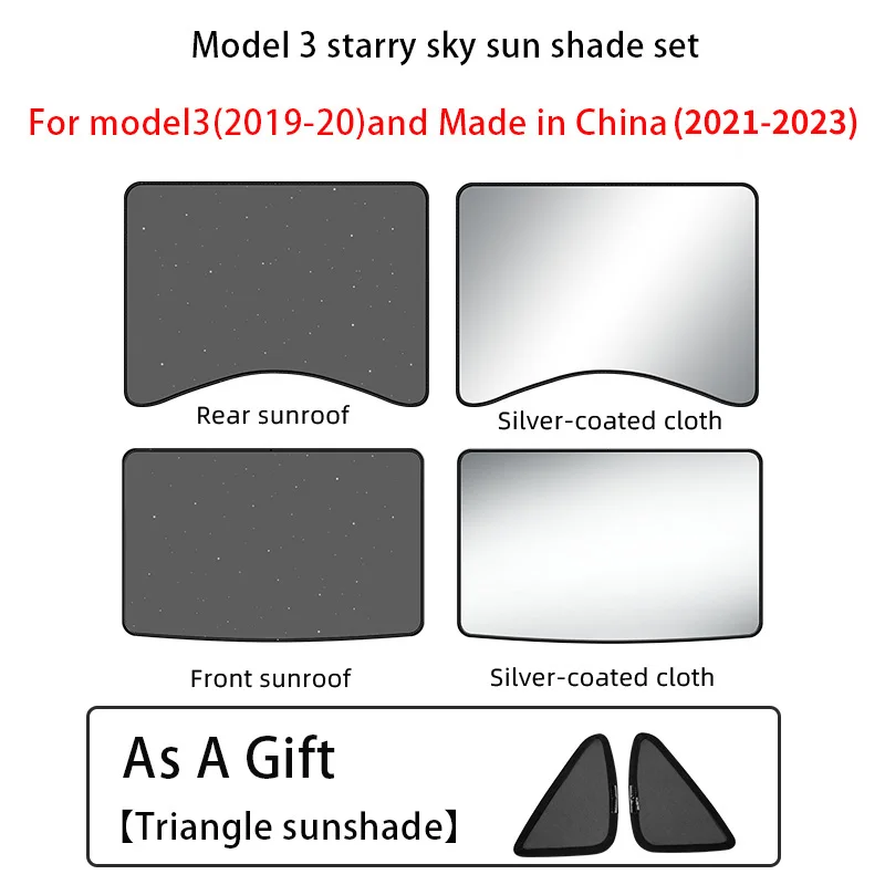 Roof Sunshade For Tesla Model Y 2019-2021 2022 2023 Car Electrostatic  Adsorption Sunroof Sunshade Skylight Blind Shading Sticker - AliExpress