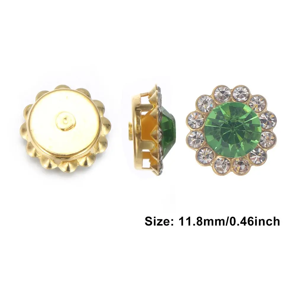 Steel Rhinestone Buttons for DIY Clothing Decoration