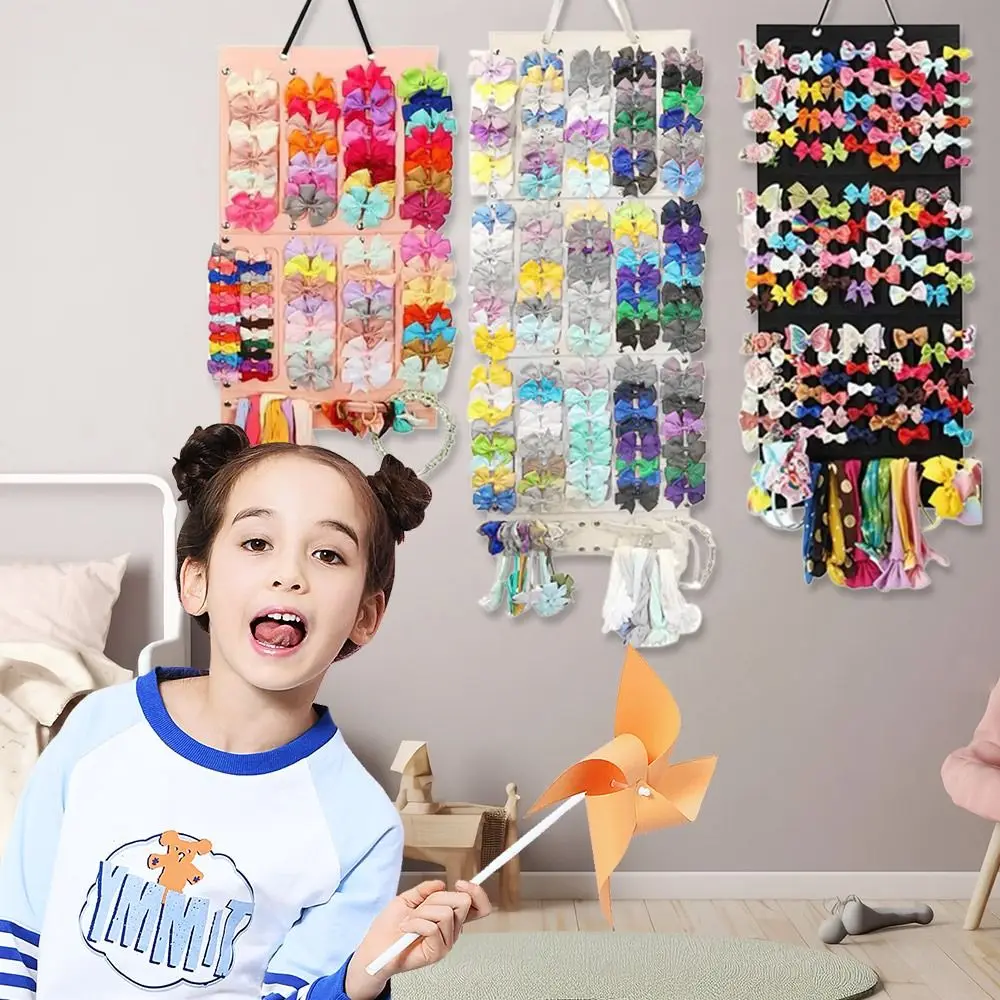 Felt Hair Bows Organizer Wall Hanging Space Saving Accessories