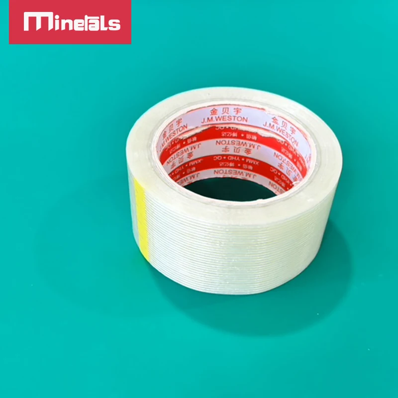 배터리 셀 포장용 50MM x 25M 접착 테이프 강력한 필라멘트 달아서 테이프 투명 강화 유리 섬유 테이프