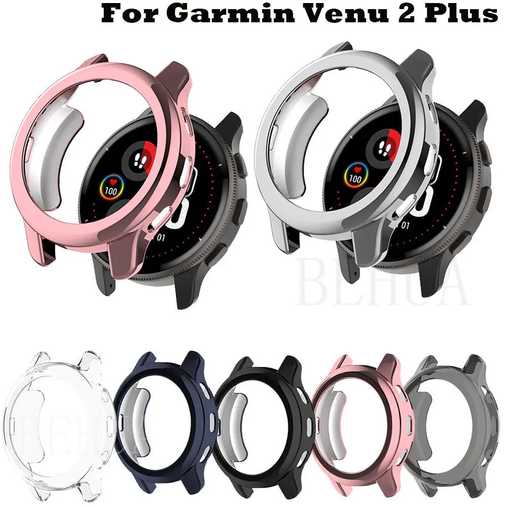 

Защитный чехол s для Garmin Venu 2 Plus, Смарт-часы, защитный чехол, чехол, чехол из мягкого ТПУ, бампер, оболочка, запасные аксессуары, рамка
