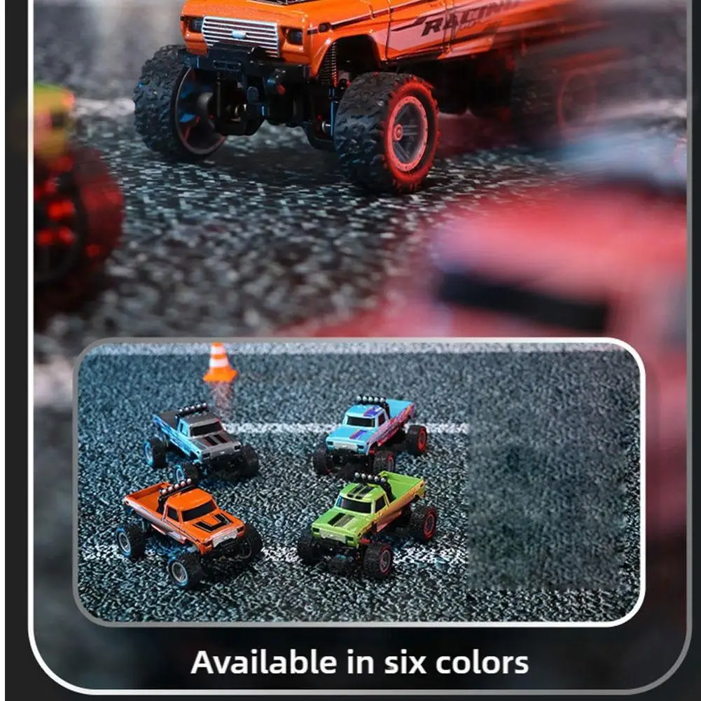 1/64 Variable Speed Racing Mini Remote Control Car Electric Four-wheel Drive Off-road Drift Car Alloy Cool Light Boy Racing Toy 4
