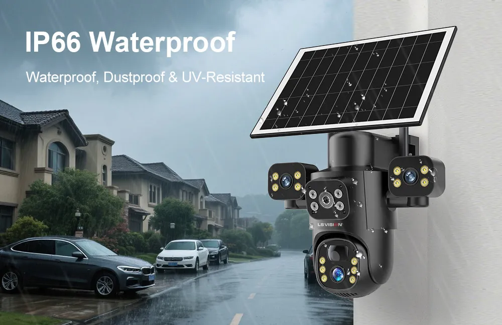 15MP 4G LTE Solar Camera Outdoor WiFi Security Camera 10X Optical Zoom Three Scr