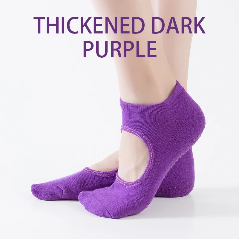 Calcetines de yoga para mujer, 5 pares de calcetines antideslizantes de  agarre pegajoso, ideales para pilates, barras, danza de ballet