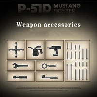 World War Military P-51 Mustang Fighter Building Blocks WW2 Aircraft La-7 Spitfire Yak-1B Bf-109E Plane Technical Bricks Kid Toy 6
