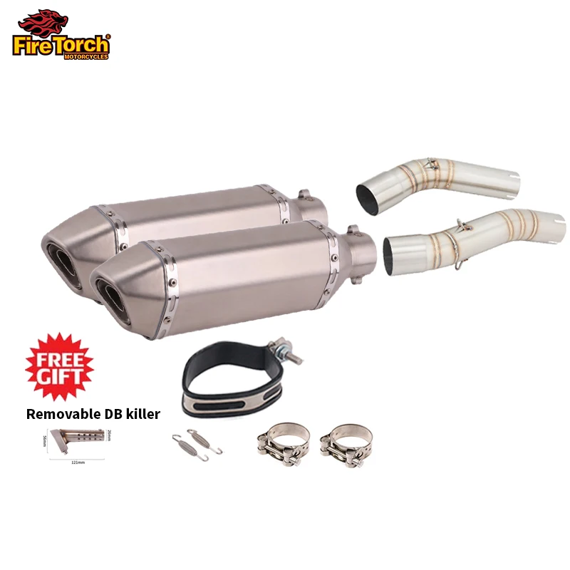 KIMISS Tubo Centrale Scarico Modificato In Acciaio Inox Per Yamaha R1 (2009-2014) – Diametro 51/70mm - 3