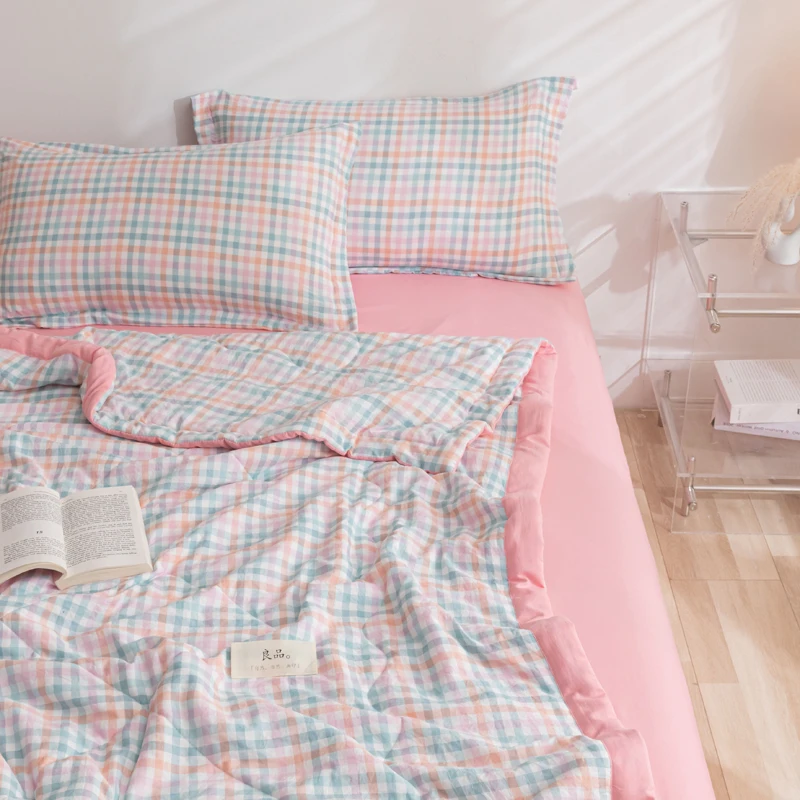 Summer Quilt Summer Quilt Set Japanese spring and summer air conditioning quilt single summer quilt cooler multicolor