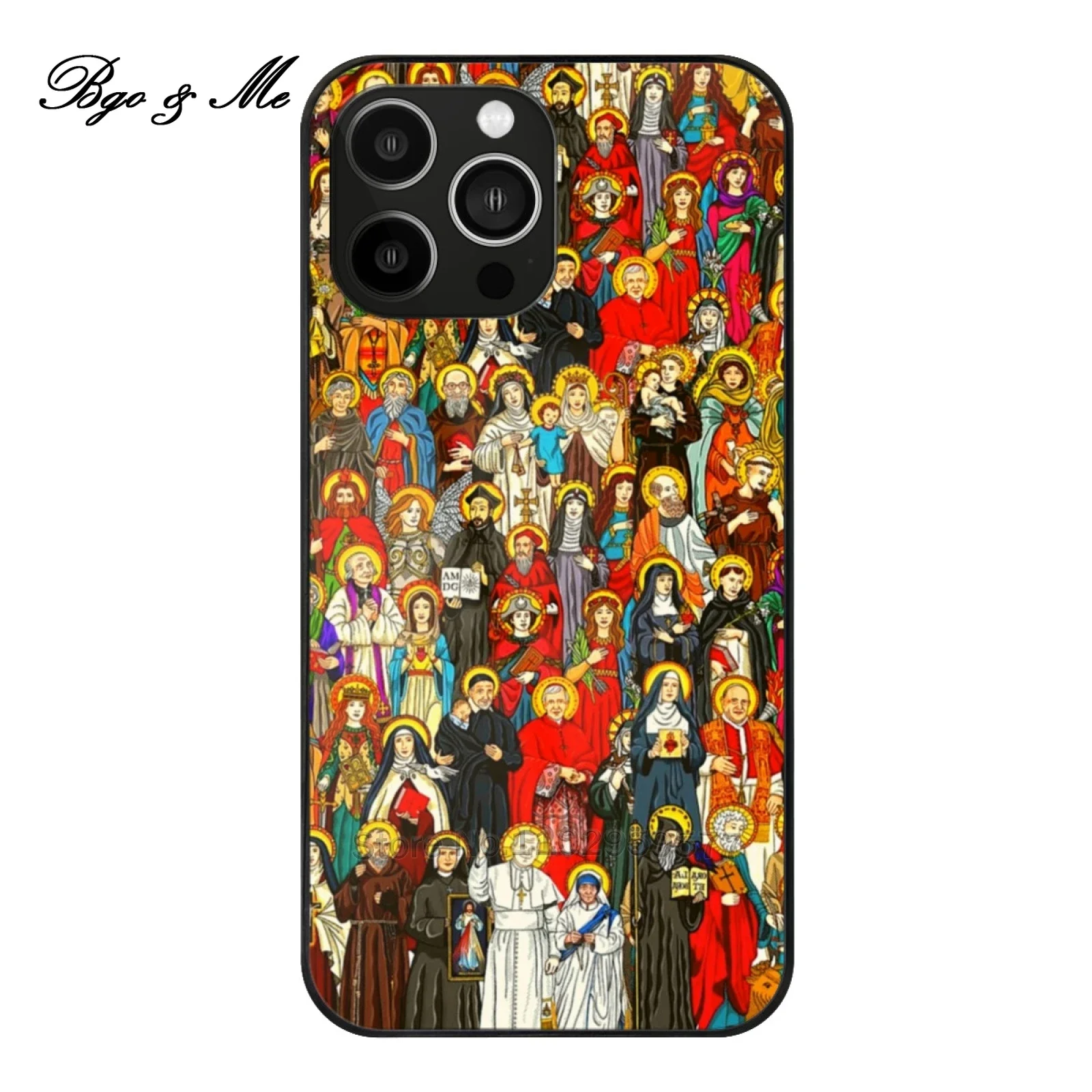 Saints All Saints Catholic Saints Custodia In Vetro Temperato Per Iphone 15 14 13 12 Pro Max