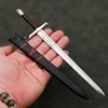 22cm Medieval Arthur Pendragon Swords Metal Katana Samurai Sword Uncut Blade Model Accessories Keychain Gifts Toys for Boys 4