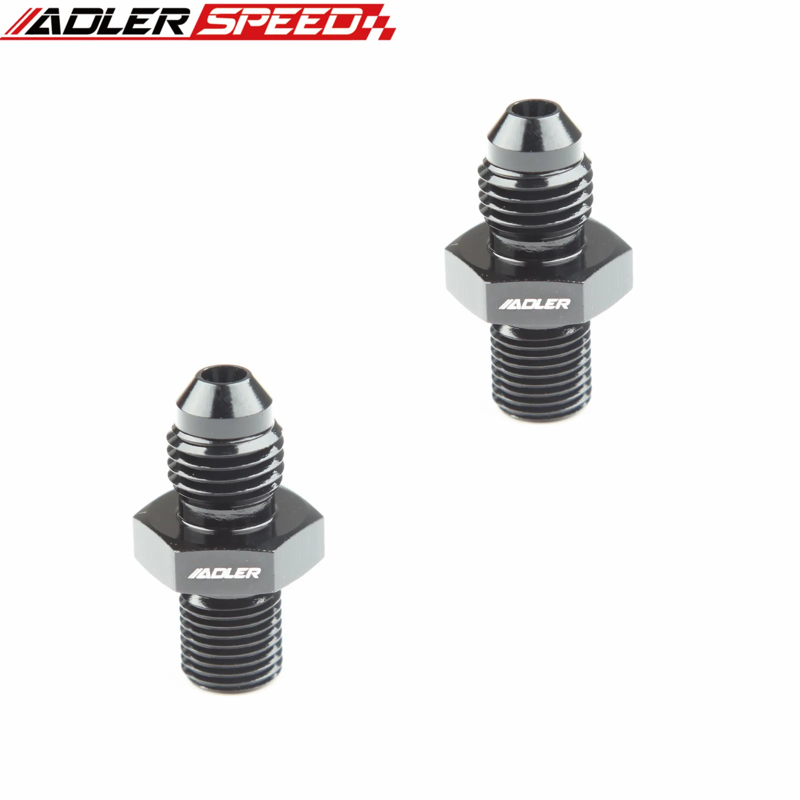 2PCS AN4 AN6 AN8 AN10 M10/M12/M14/M16/M18x1.5 스레드 스트레이트 연료 오일 공기 호스 피팅 남성 어댑터 자동차 자동차 액세서리