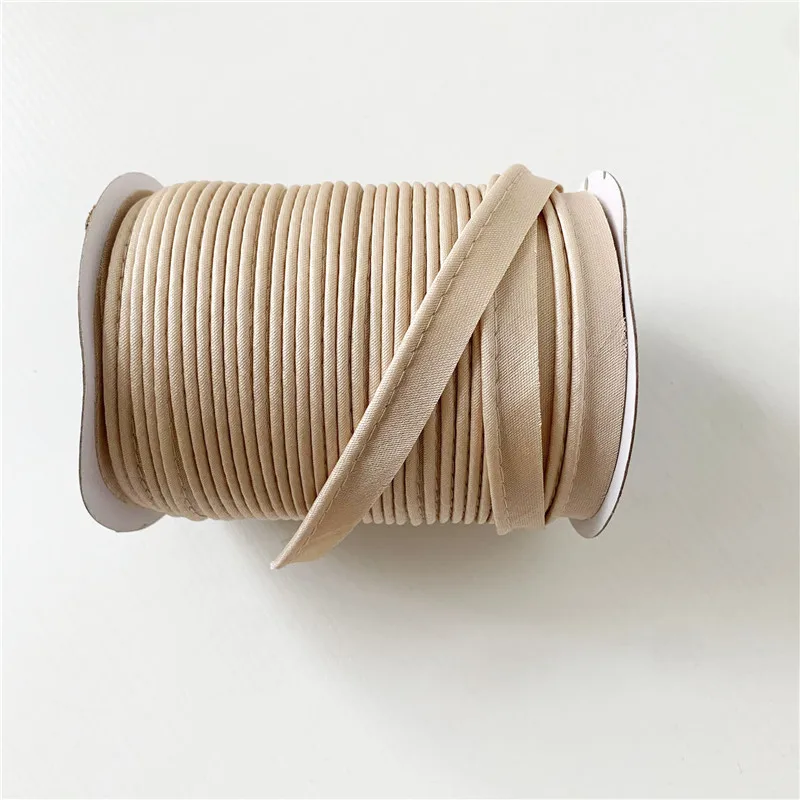 12mm 20Yds 1-64Colors Satin Bias Piping Cord Handmade For DIY Garment Sewing And Trimming 100% cotton rope