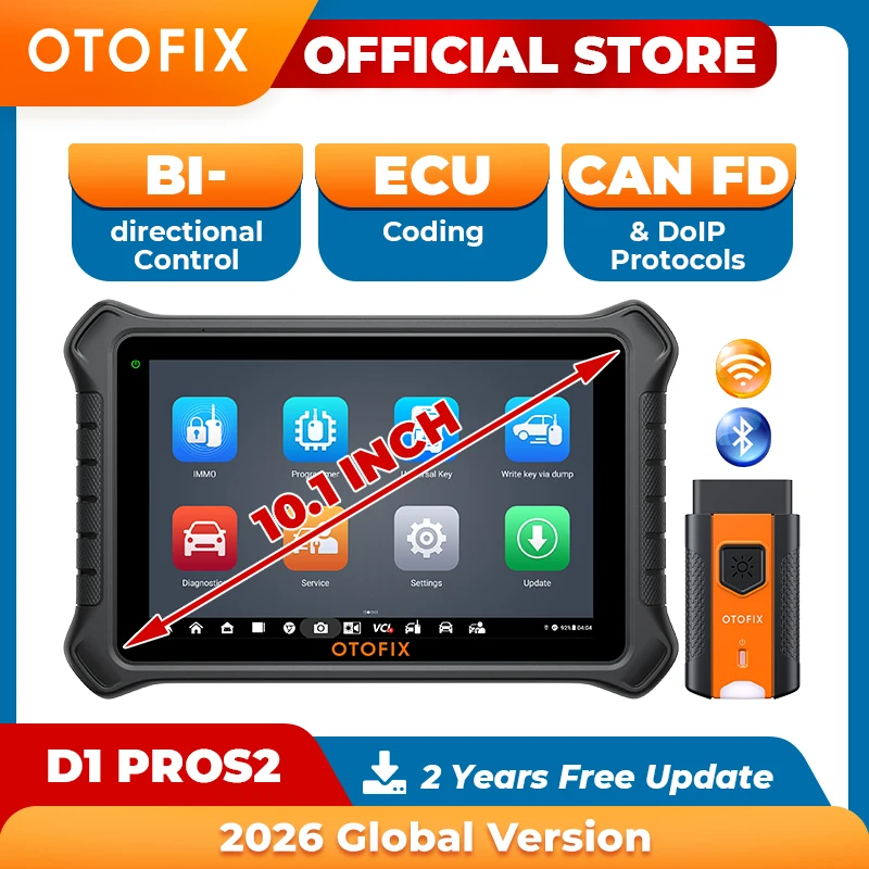 OTOFIX D1 PROS2 Diagnostic Scanner ECU Coding BiDirectional Control Bluetooth Diagnostic Tools 2 Years Free Update OBD2 Scanner