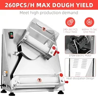 Pizza Dough Roller Sheeter, Max 12", Automatic 370W Electric Pizza Dough Roller, Stainless Steel, Suitable for Noodle 2