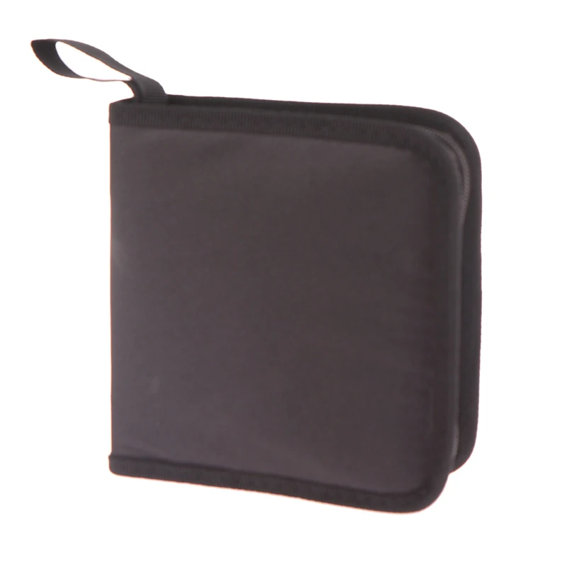 Compact CD/DVD Storage Binder with 40 Disc Capacity and Secure Zip Closure