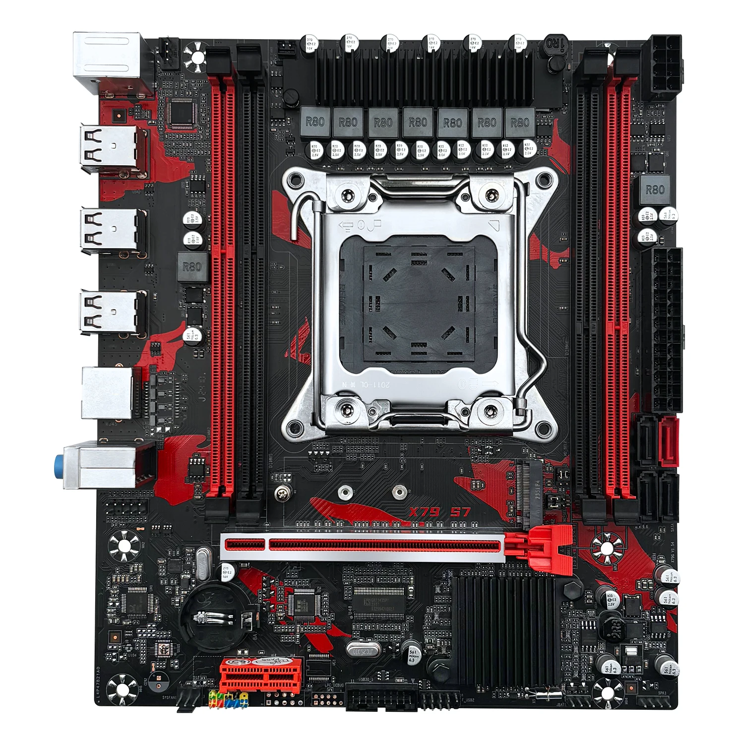 Machinist-suporte para Motherboard Xeon e5 v1 v2 Cpu Lga 2011 e5 2650 v2 e5 2689 Ram Ddr3 Memória Nvme M.2 Usb 30 X79-s7 - Imagem 2