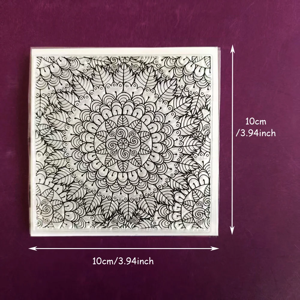 Mandala Flower Pattern Clear Stamps for Creative Crafting and Journaling
