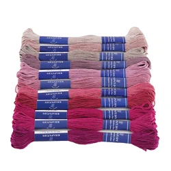 Premium Egyptian Cotton Embroidery Floss - 6 Strand, 8 Meters, Double Mercerized and Singed for Superior Cross Stitch and Sewing (Shocking Pink 10)