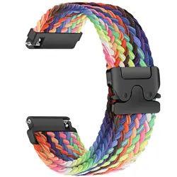 Parachute Braided Strap - 18mm 22mm Sport Bracelet with Color Band for Mi Watch Color 2 (New Rainbow)