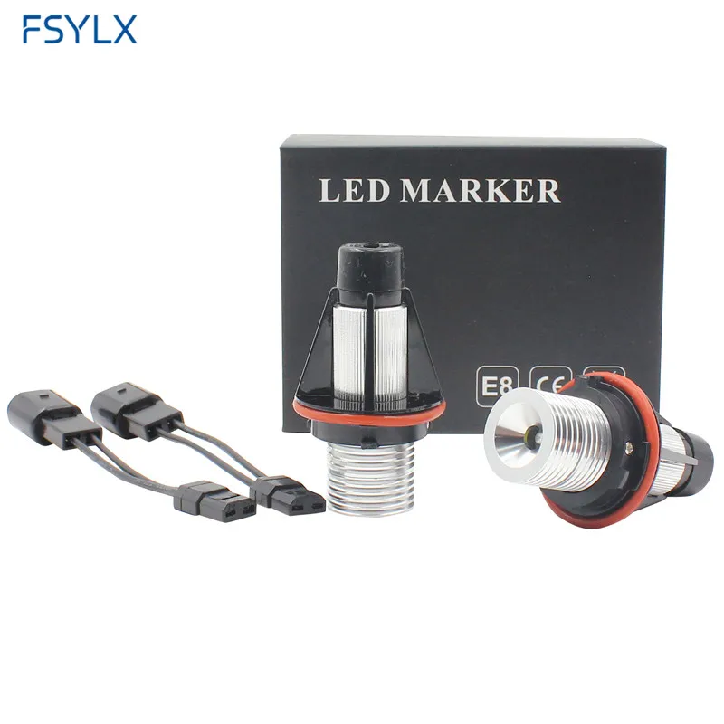 Fsylx 10Set 6W Led Angel Eyes Car E36 Led Angel Eyes Halo Lampadina Per Bmw E39 E83 X3 E53 X5 E60 E65 E66 E87 Led Angel Eyes