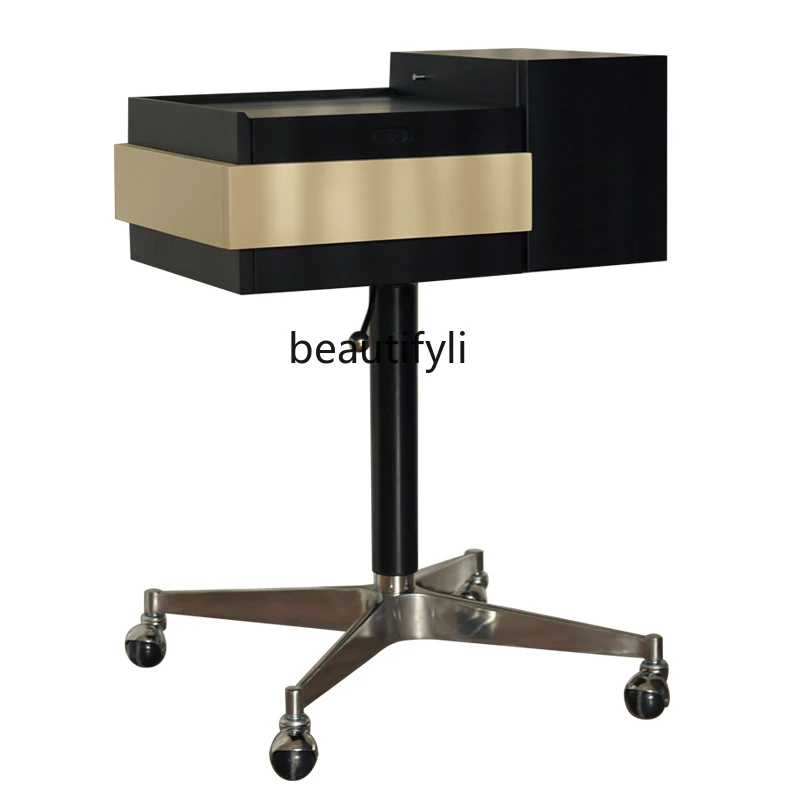 

Side Cabinet Solid Wood Lifting Sofa Side Table Movable Dressing Table Storage Bedside Table living room furniture