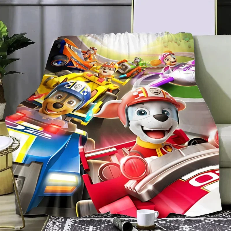 Cute Cartoon Patrol Dog Printed Blanket Picnic Blankets Warm Blanket Soft and Comfortable Blanket Home Travel Birthday Gift 6