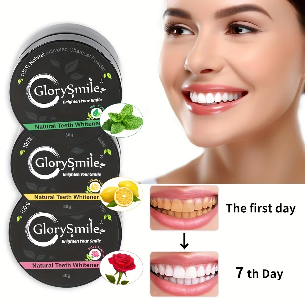 

Teeth Whitening Charcoal Tooth Powder 100% Natural Activated Carbon Strong Formula Dental Whitening Black Cleaning Powder