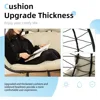Double Egg Chair wth Stand Hammock Swing Chair Foldable Hanging Loveseat, UV Resistant Removable Cushions, 700LBS Capacity 3
