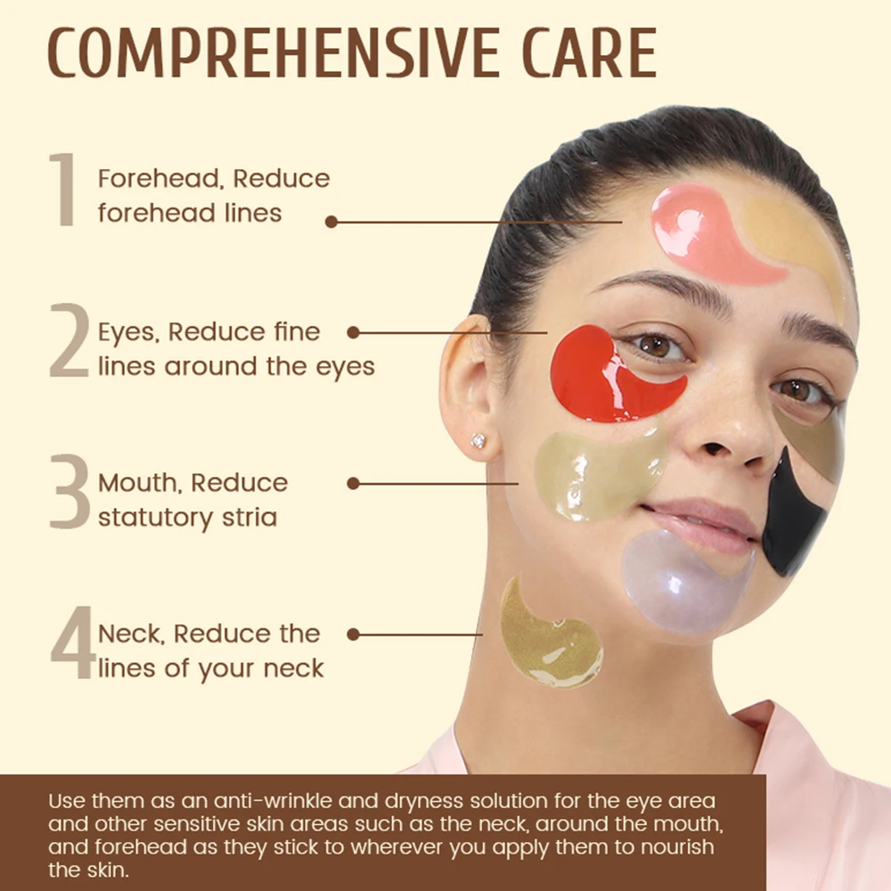 Caffeine Collagen Under Eyes Patches Lighten Dark Circles Bags Puffiness Fine Lines Wrinkle Nourish Eye Skin Care Eye Mask 60pcs 6