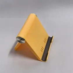 Portable Foldable Desktop Phone Holder Stand - Adjustable and Universal (Yellow)