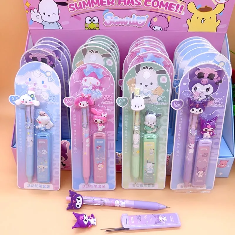 

24set/ лот Sanrio Kuromi Pochacco механический карандаш милый корица 0,5 мм рисование написания автоматического ручка школьные канцелярские принадлежности