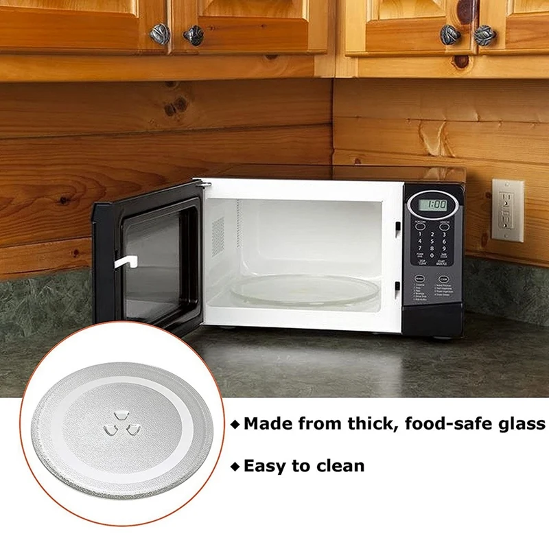 Universal Microwave Glass Plate Durable Microwave Glass Turntable Plate Round Plate Cover Replacement 24.5cm Microwave Oven Spare Parts