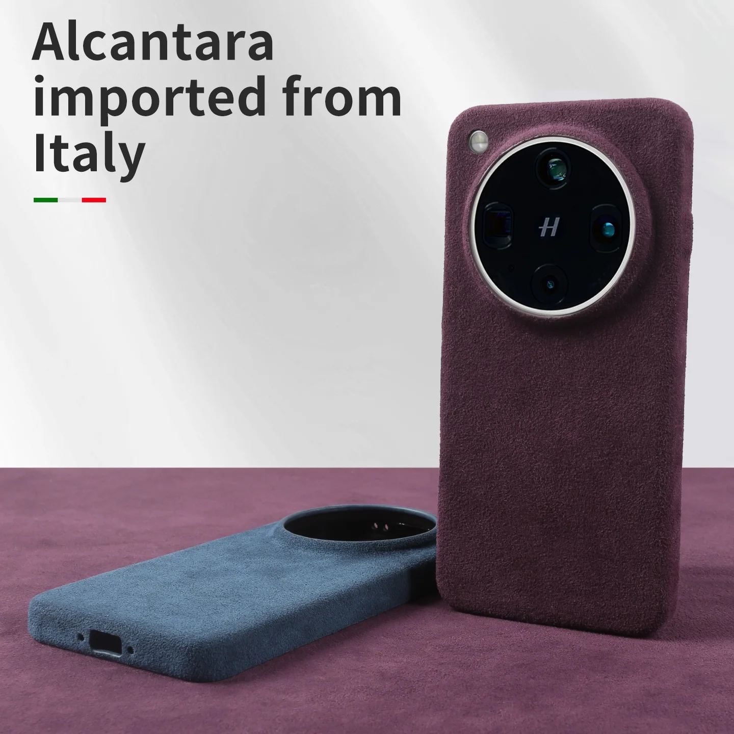 Premium Full Coverage Magnetic Case with Alcantara and Magsafe Compatibility - Supercar Suede Finish