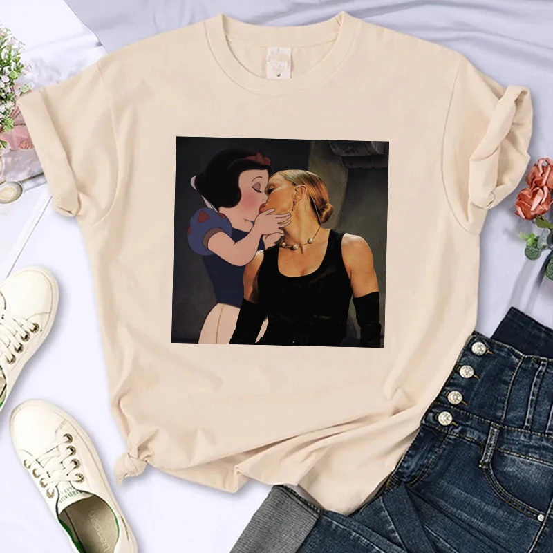 Streetwear Hip Hop Graphic Disney Princess T Shirt Women Harajuku 90s Cute T-shirt Funny Tshirt Female Clothes