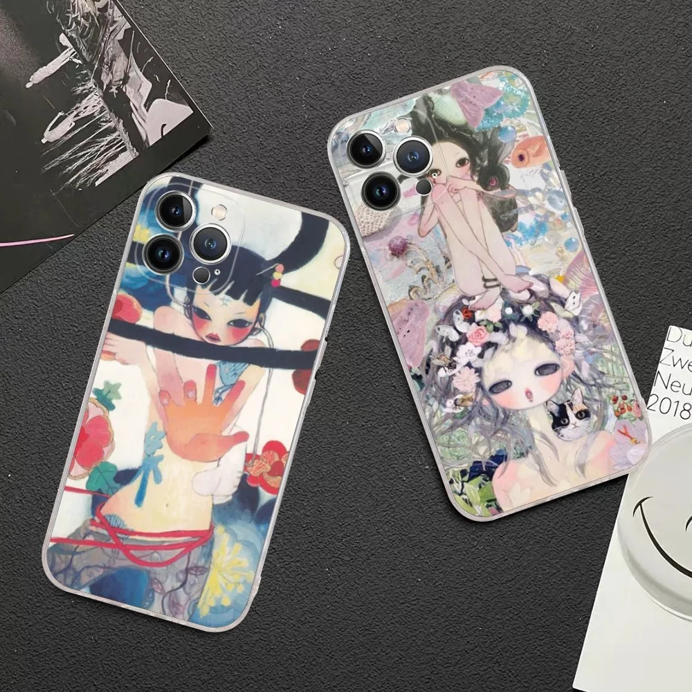

Aya Takano Phone Case For iPhone 15 14 13 12 Mini 11 Pro XS Max X XR SE 6 7 8 Plus Soft Silicone Cover